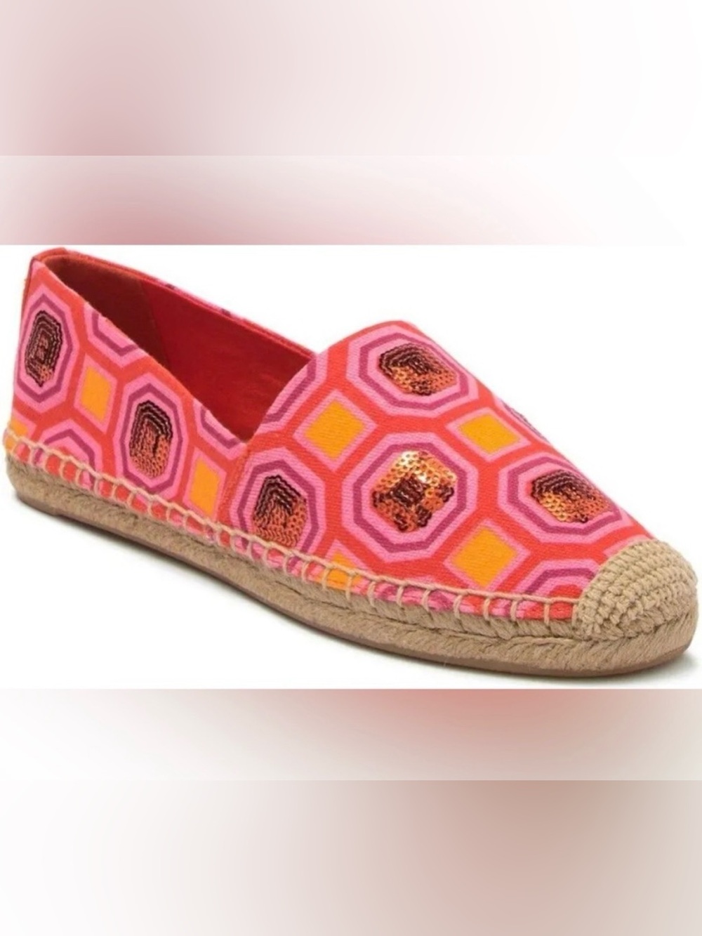 Tory Burch Ceicily Embellished Espadrille Slip-on Flats